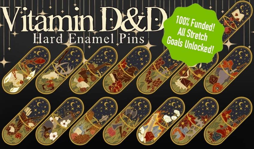 Vitamin D&D – Hard Enamel TTRPG Class Pins!