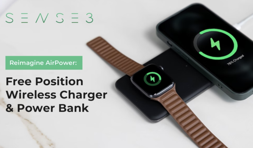 SENSE3: No-Look Wireless Charging Pad For All Apple Devices