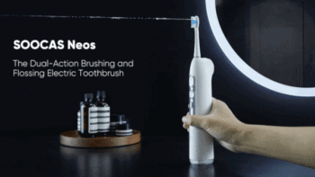 SOOCAS Neos | 2-in-1 Brushing & Flossing Electric Toothbrush