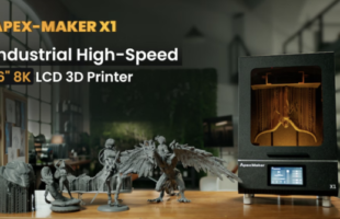 Apex-maker X1: Industrial High-Speed 16″ 8K LCD 3D Printer