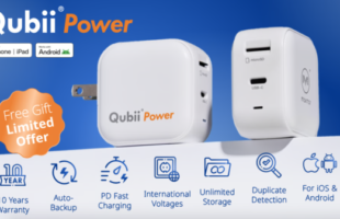 Qubii Power: 2-in-1 Auto-Backup & Charge, 10 Years Warranty!