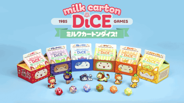 Fruit Meadows Milk Cartons: Kawaii Cat Dice Sets