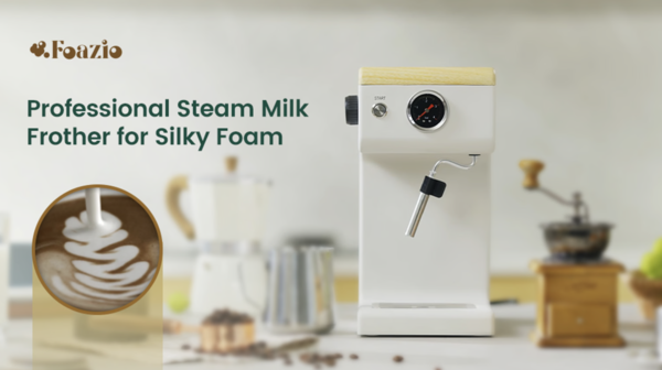 Foazio: Professional Steam Milk Frother for Silky Foam