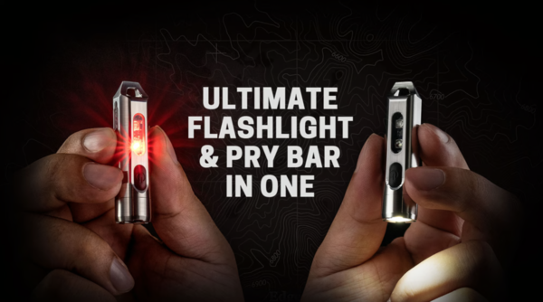 Hunt Pro: The Titanium 5-LED Mini Flashlight & Tool in One.