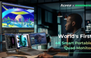 ACEELE: World First 4K Smart Portable Quad Monitor