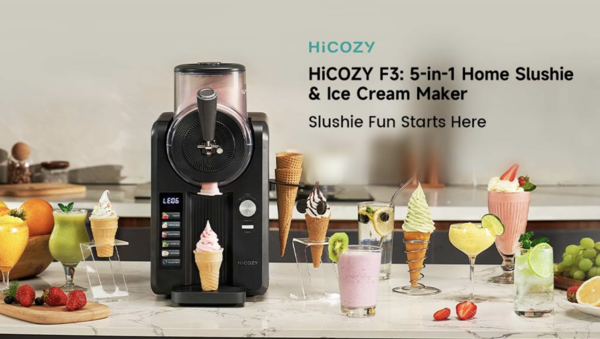 HiCOZY F3: 5-in-1 Home Slushie & Ice Cream Maker