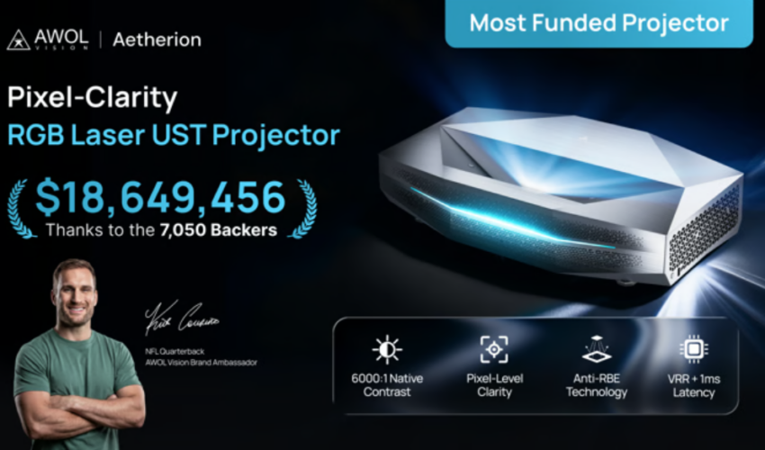 AWOL Vision Aetherion: Pixel-Clarity RGB Laser UST Projector