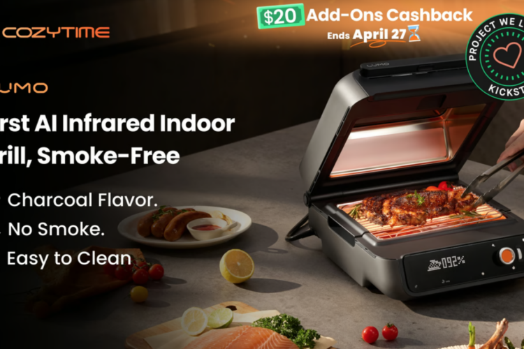 COZYTIME LUMO: First AI Infrared Indoor Grill, Smoke-Free