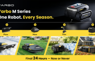 Yarbo M: The Universal Modular Yard Robot. 1 Core. 4 Jobs.