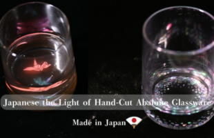 Japanese the Light of Hand-Cut Abalone Glassware